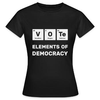 Vote Periodensystem Demokratie - Frauen T-Shirt - Schwarz - Vorne - AI Model Female 172 dark (172cm)