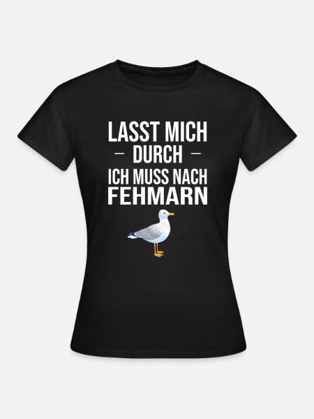 Fehmarn Print - Frauen T-Shirt - Schwarz