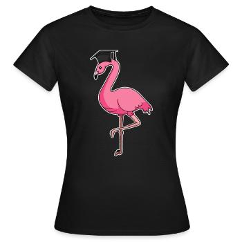Flamingo Diplôme de fin d’études - T-shirt Femme - noir - Devant - AI Model Female 172 dark (172cm)