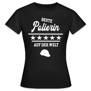 Beste Polierin Meister Chefin Lehrling Bauleiterin - Frauen T-Shirt - Schwarz - Vorne - AI Model Female 172 dark (172cm)