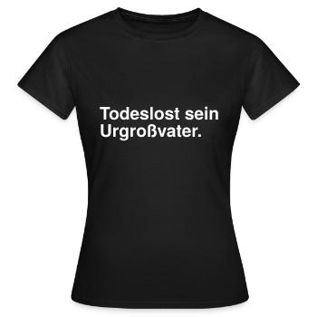 Todeslost - Frauen T-Shirt - Schwarz - Vorne - AI Model Female 172 dark (172cm)
