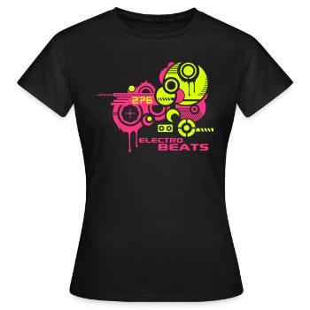 ELECTRO BEATS - Women's T-Shirt - black - Front - AI Model Female 172 dark (172cm)