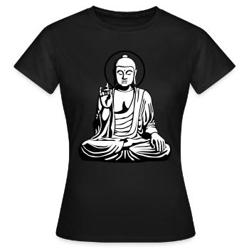 Young Buddha No.1_2c - Women's T-Shirt - black - Front - AI Model Female 172 dark (172cm)