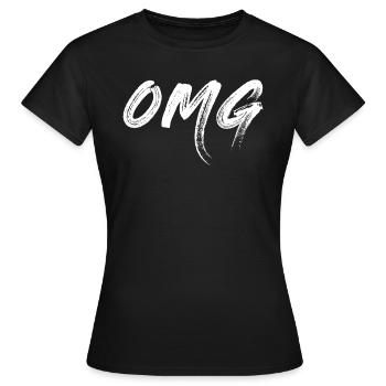 OMG, weiß - Frauen T-Shirt - Schwarz - Vorne - AI Model Female 172 dark (172cm)
