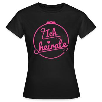 Hochzeit - JGA - Wedding - Braut - heiraten - Frauen T-Shirt - Schwarz - Vorne - AI Model Female 172 dark (172cm)