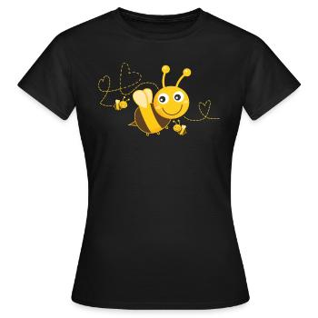 Bees Bees Bee Happy Bee - Women's T-Shirt - black - Front - AI Model Female 172 dark (172cm)