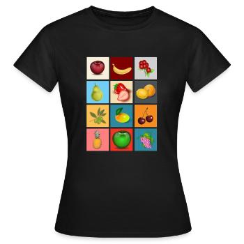 fruits - T-shirt Femme - noir - Devant - AI Model Female 172 dark (172cm)