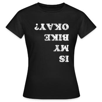 Mon vélo d'accord? Biker Tee Shirt - T-shirt Femme - noir - Devant - AI Model Female 172 dark (172cm)