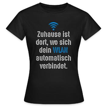 WLAN Spruch - Frauen T-Shirt - Schwarz - Vorne - AI Model Female 172 dark (172cm)