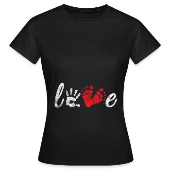 Enceinte cadeau femme enceinte grossesse - T-shirt Femme - noir - Devant - AI Model Female 172 dark (172cm)