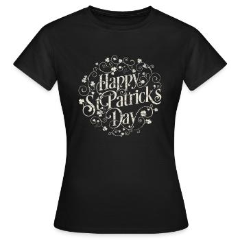 Bonne Saint Patrick T-shirt vintage cadeau - T-shirt Femme - noir - Devant - AI Model Female 172 dark (172cm)