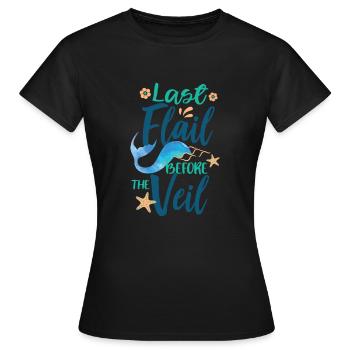 Jeune mariée d'équipe JGA T-shirt -Junggesellinnenabschied - T-shirt Femme - noir - Devant - AI Model Female 172 dark (172cm)
