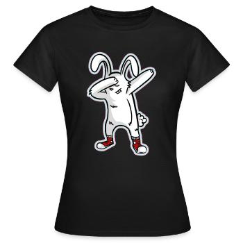 Tamponnant Easter Bunny - Let Dab pour Pâques! - T-shirt Femme - noir - Devant - AI Model Female 172 dark (172cm)
