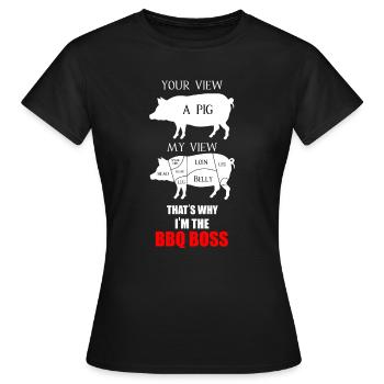 Der König des Barbecue - Frauen T-Shirt - Schwarz - Vorne - AI Model Female 172 dark (172cm)