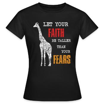 Girafes disant - T-shirt Femme - noir - Devant - AI Model Female 172 dark (172cm)