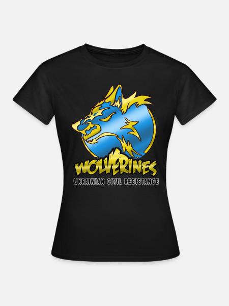 Wolverines - Ukrainian Civil Resistance - Frauen T-Shirt - Schwarz