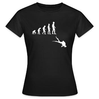 Taucher Lebenszyklus - Diving T-Shirt - Frauen T-Shirt - Schwarz - Vorne - AI Model Female 172 dark (172cm)