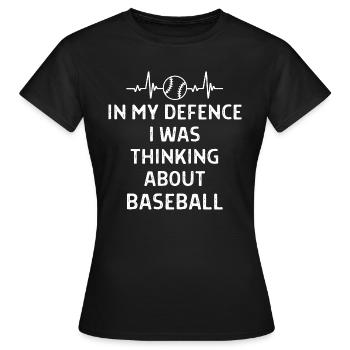Baseball Spieler Baseball Sprüche Geschenk - Frauen T-Shirt - Schwarz - Vorne - AI Model Female 172 dark (172cm)