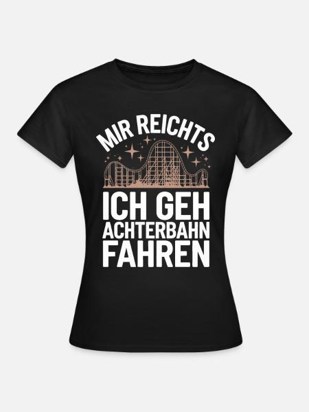 Achterbahn Freizeitpark Roller Coaster - Frauen T-Shirt - Schwarz