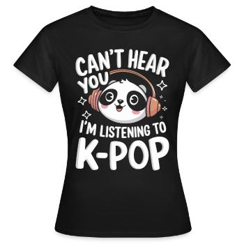 Musique K-Pop Pop Coréenne - T-shirt Femme - noir - Devant - AI Model Female 172 dark (172cm)