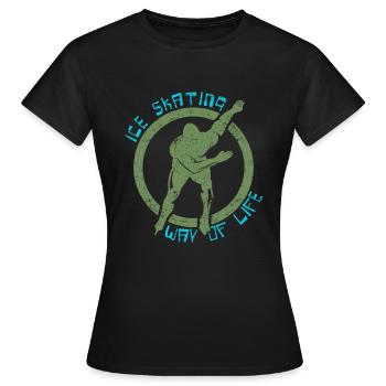 Patinage - T-shirt Femme - noir - Devant - AI Model Female 172 dark (172cm)