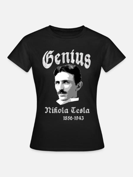 Nikola Tesla - T-shirt Femme - noir