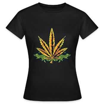Cadeau Kiffer Cannabis Hope Leaf Dope Kope - T-shirt Femme - noir - Devant - AI Model Female 172 dark (172cm)