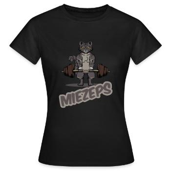 Gym cats saying "pussies" sport ha - Women's T-Shirt - black - Front - AI Model Female 172 dark (172cm)
