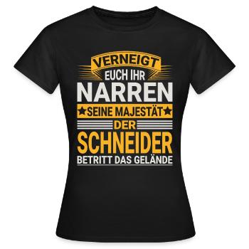 Schneider Design für einen Schneider - Frauen T-Shirt - Schwarz - Vorne - AI Model Female 172 dark (172cm)