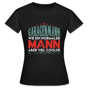 Valentines Garagenmann Mechaniker - Frauen T-Shirt - Schwarz - Vorne - AI Model Female 172 dark (172cm)