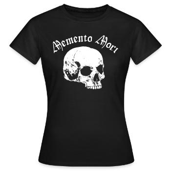 Memento Mori avec crâne gothique - T-shirt Femme - noir - Devant - AI Model Female 172 dark (172cm)