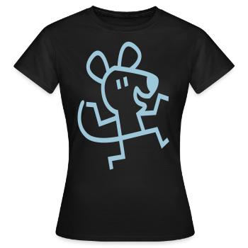 Stick Mouse! by Cheerful Madness!! - Women's T-Shirt - black - Front - AI Model Female 172 dark (172cm)