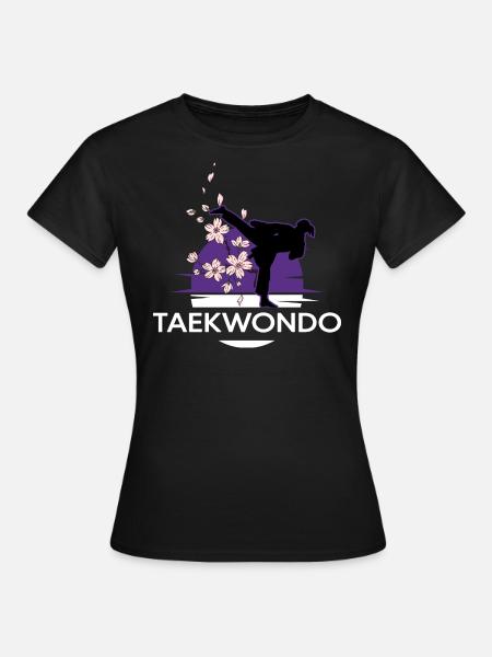 Taekwondo TKD Artes Marciales All-Combat Girl Dan Kiai - Camiseta mujer - negro