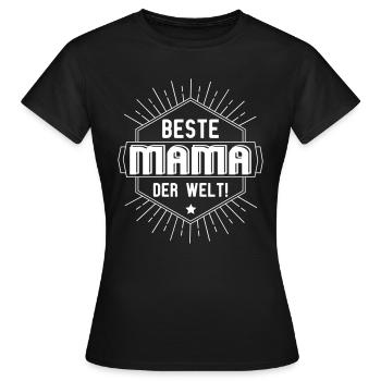 beste Mama der welt - Frauen T-Shirt - Schwarz - Vorne - AI Model Female 172 dark (172cm)