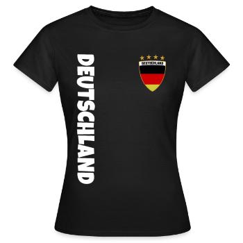 Fußball Deutschland EM 2024 Meister - Frauen T-Shirt - Schwarz - Vorne - AI Model Female 172 dark (172cm)