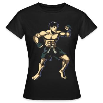 Graphiques Kickboxer Pixel - T-shirt Femme - noir - Devant - AI Model Female 172 dark (172cm)