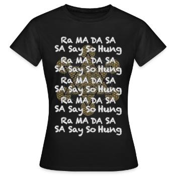 Mantra de guérison - T-shirt Femme - noir - Devant - AI Model Female 172 dark (172cm)