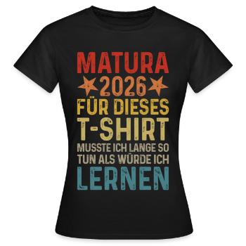 Maturité 2026 - T-shirt Femme - noir - Devant - AI Model Female 172 dark (172cm)