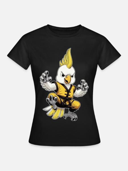 Kakadu-Kung-Fu - Frauen T-Shirt - Schwarz