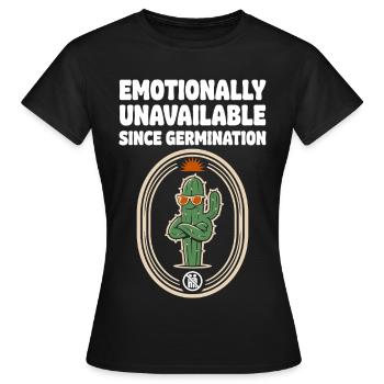 Emotionally Unavailable Cactus Humor - Women's T-Shirt - black - Front - AI Model Female 172 dark (172cm)