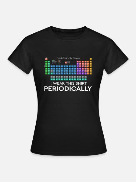 I Wear this Shirt Periodically Periodic Table - Women's T-Shirt - black