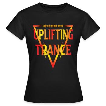 Uplifting Trance Font Gradient - Trance Music - Women's T-Shirt - black - Front - AI Model Female 172 dark (172cm)