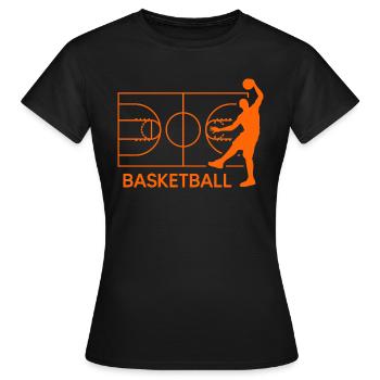 Basketball slamdunk Basketballer "Körbe werfen" - Frauen T-Shirt - Schwarz - Vorne - AI Model Female 172 dark (172cm)
