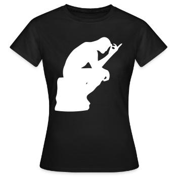 rodin thinker - Women's T-Shirt - black - Front - AI Model Female 172 dark (172cm)