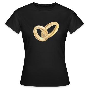 Der goldene Ehering - Frauen T-Shirt - Schwarz - Vorne - AI Model Female 172 dark (172cm)
