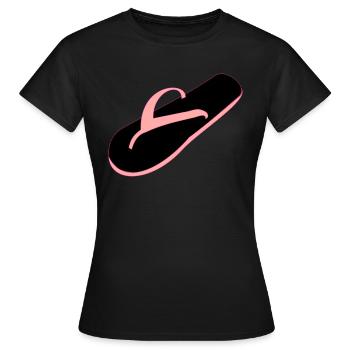 chaussures highheels schoes flipflops boots bottes77 - T-shirt Femme - noir - Devant - AI Model Female 172 dark (172cm)