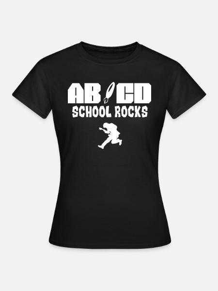 School Student Teacher ABCD School Rocks - Women's T-Shirt - black