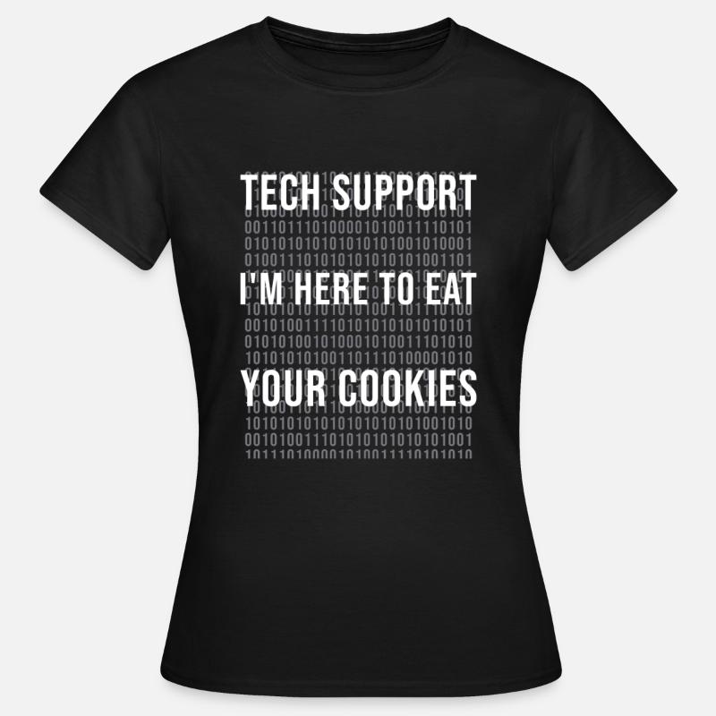 technical support funny fun computer science - Women's T-Shirt - black