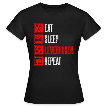 Répétez Leverkusen - T-shirt Femme - noir - Devant - AI Model Female 172 dark (172cm)