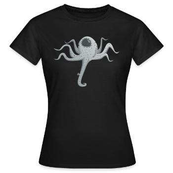 poulpe géant calmar, poulpe, calmar, poissons seiche - T-shirt Femme - noir - Devant - AI Model Female 172 dark (172cm)